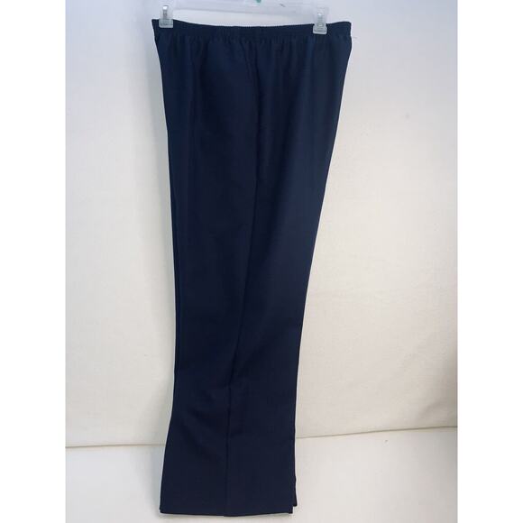 Sz 16 Alfred Dunner Pants Polyester Full Length PullOn Elastic Side Pockets Blue - Picture 1 of 11